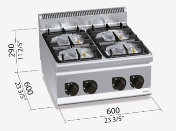 Bertos - 4-Burner Table Top